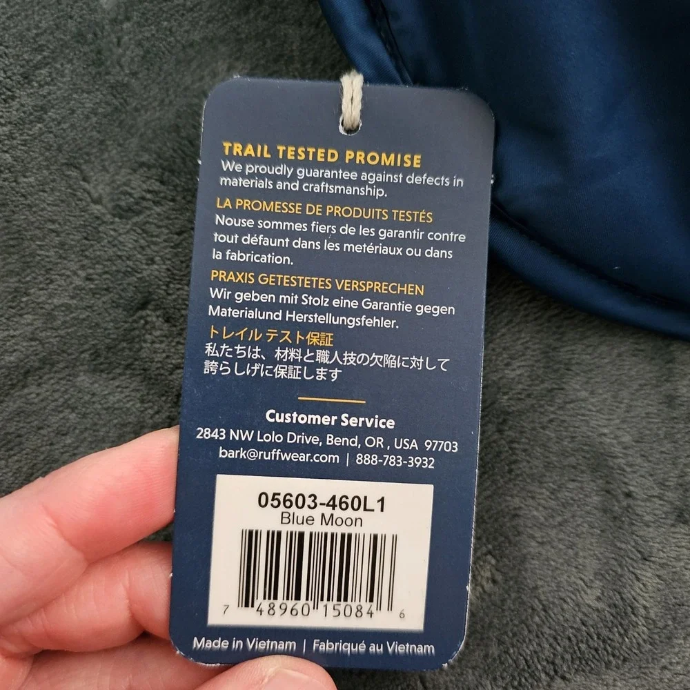 Ruffwear Quinzee Insulated Dog Jacket 05603-460L1 XL Blue Moon NEW
